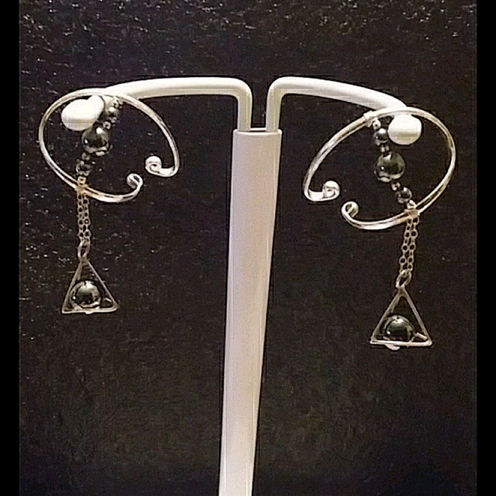 Sterling Silver/Pearls Ear Cuffs